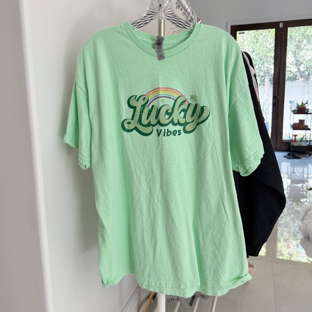 Lucky Vibes St.Patrick's day tee shirt
